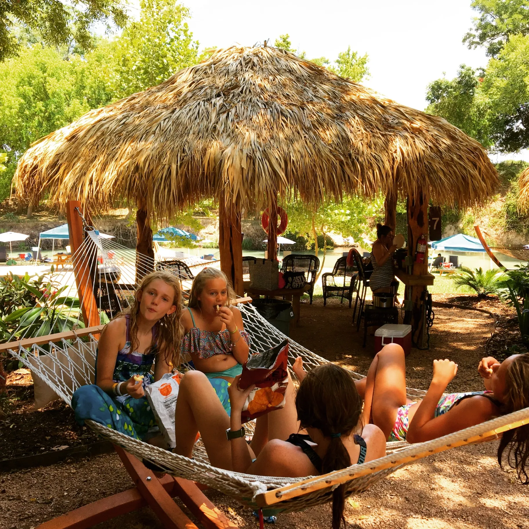 Riverside cabana setup