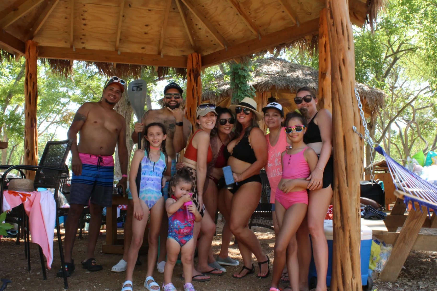 Spacious cabana lounge area