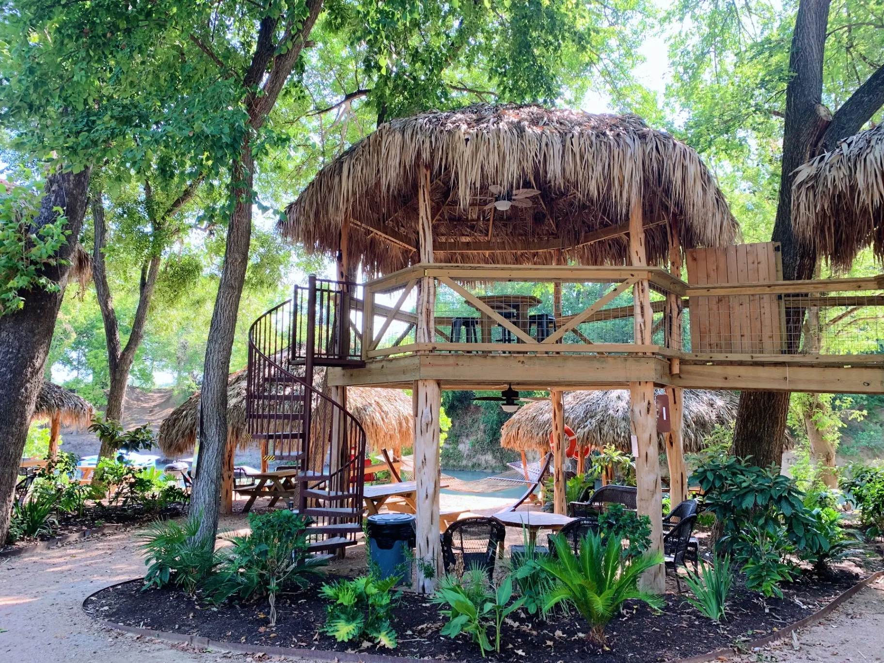 Easter family glamping moment 1 at Son's Blue River Camp