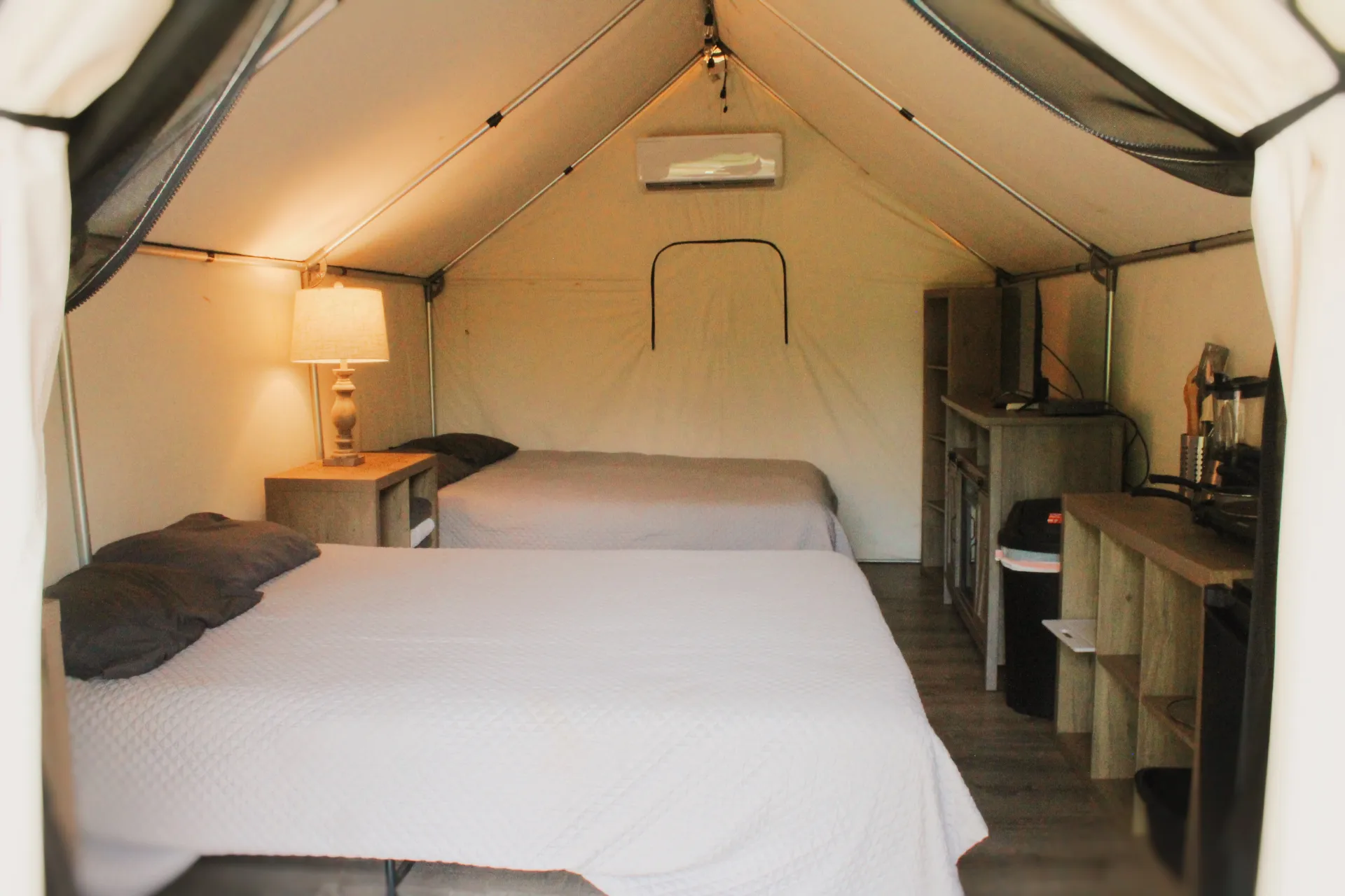 Easter family glamping moment 5 at Son's Blue River Camp