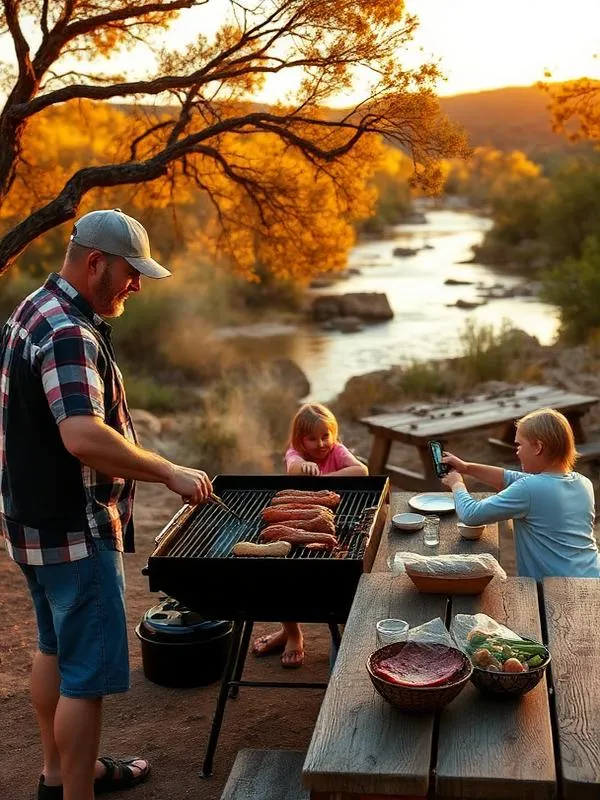 BBQ near the river outside Austin