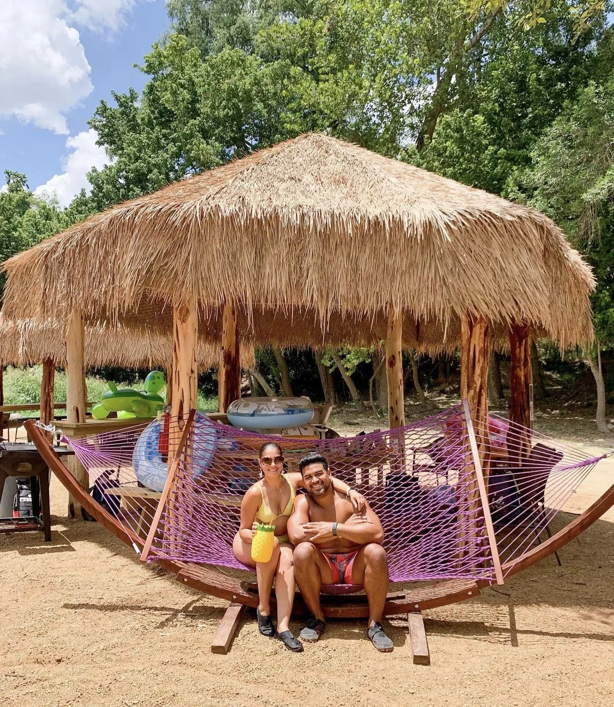 Couple in hammock near Austin