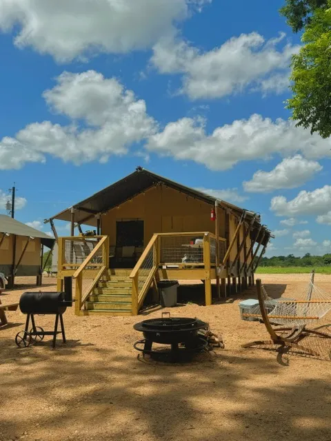 Safari cabin at riverfront camp