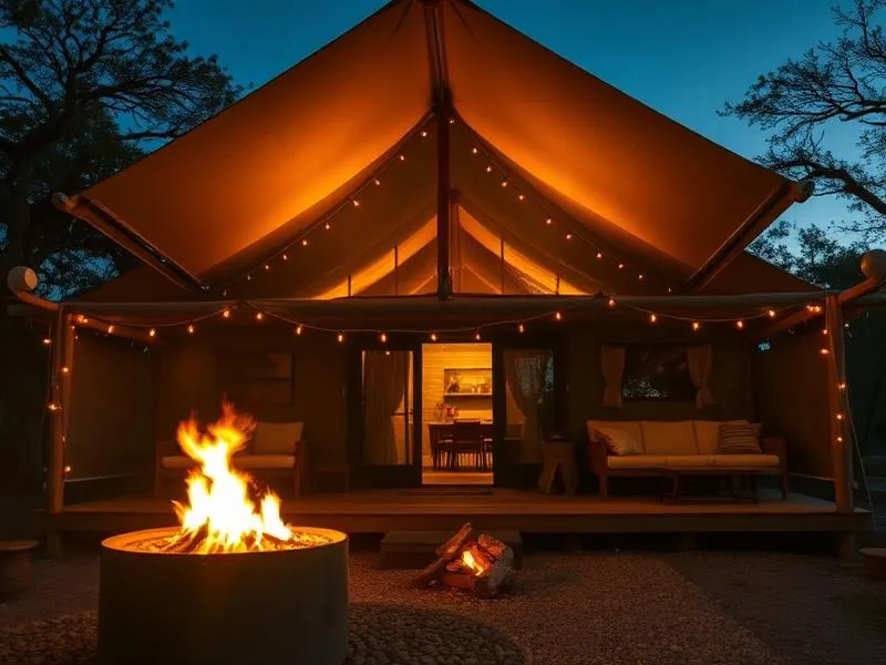 Glamping cabin near Austin TX on the San Marcos River