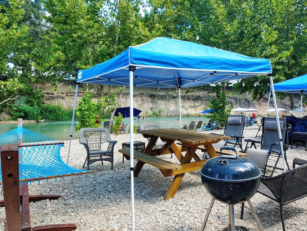Picnic table with BBQ