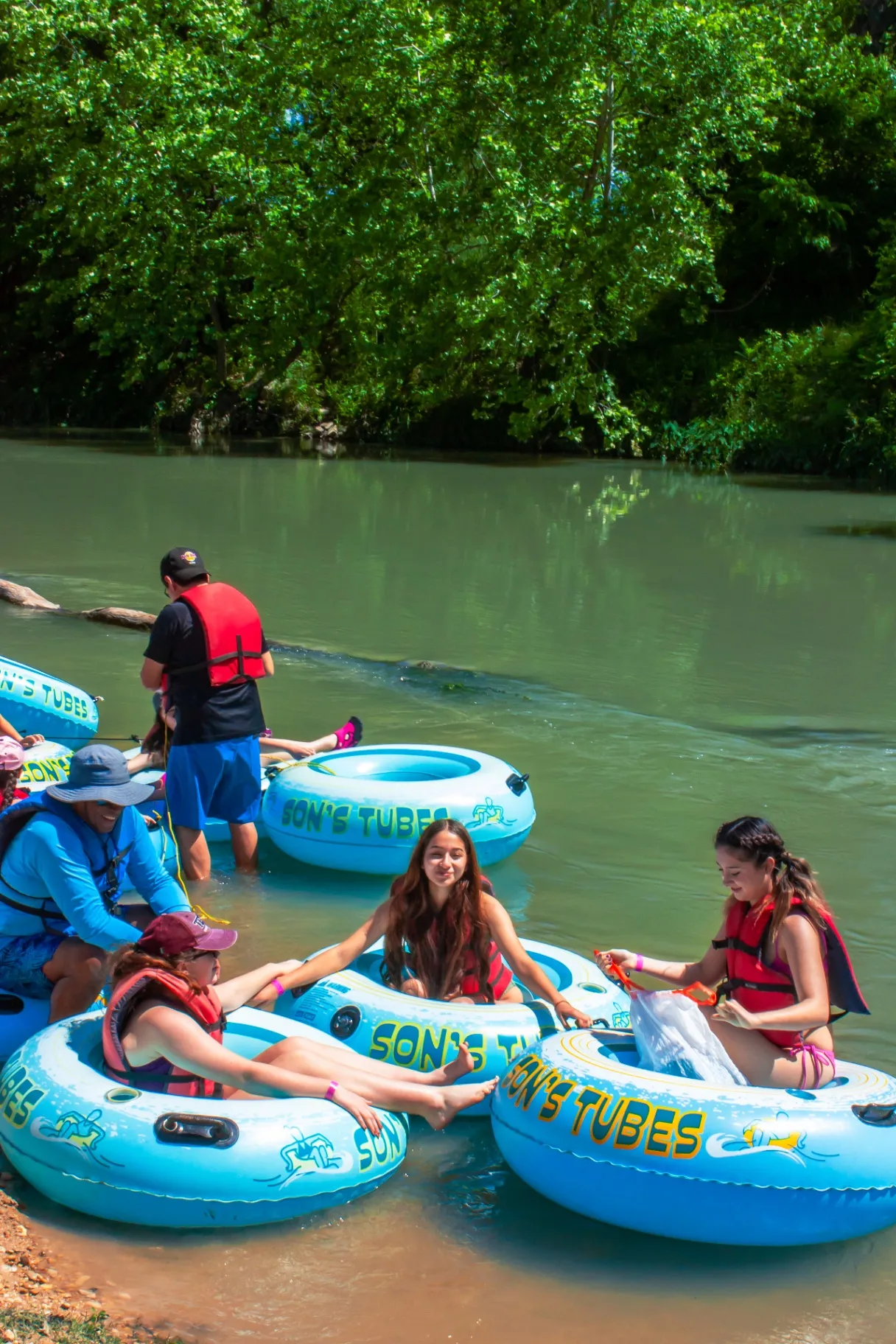 Group tubing on Son's Tubes